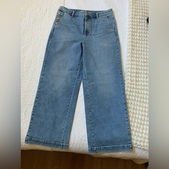 Talbots Denim - Talbots denim trouser sailor buttons high rise